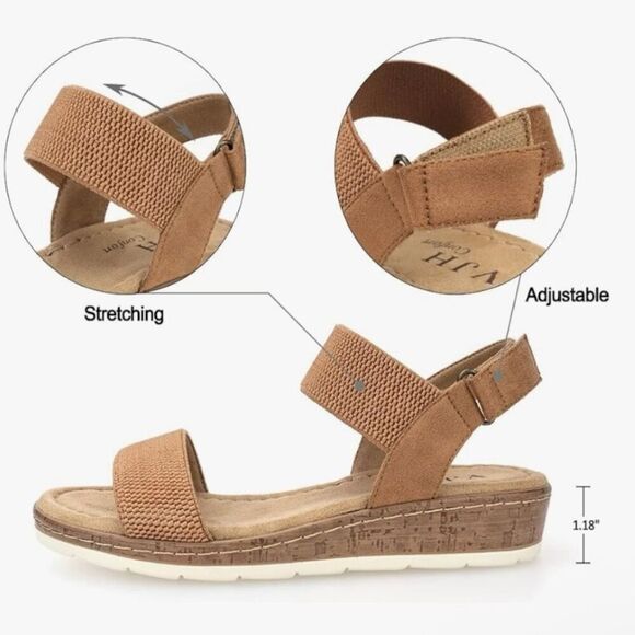 VJH Comfort Sandals Tan Women’s Size US 8.5 M - Picture 2 of 9